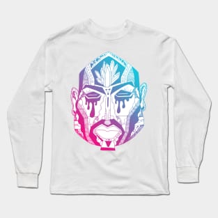 Dual Color African Mask No 9 Long Sleeve T-Shirt